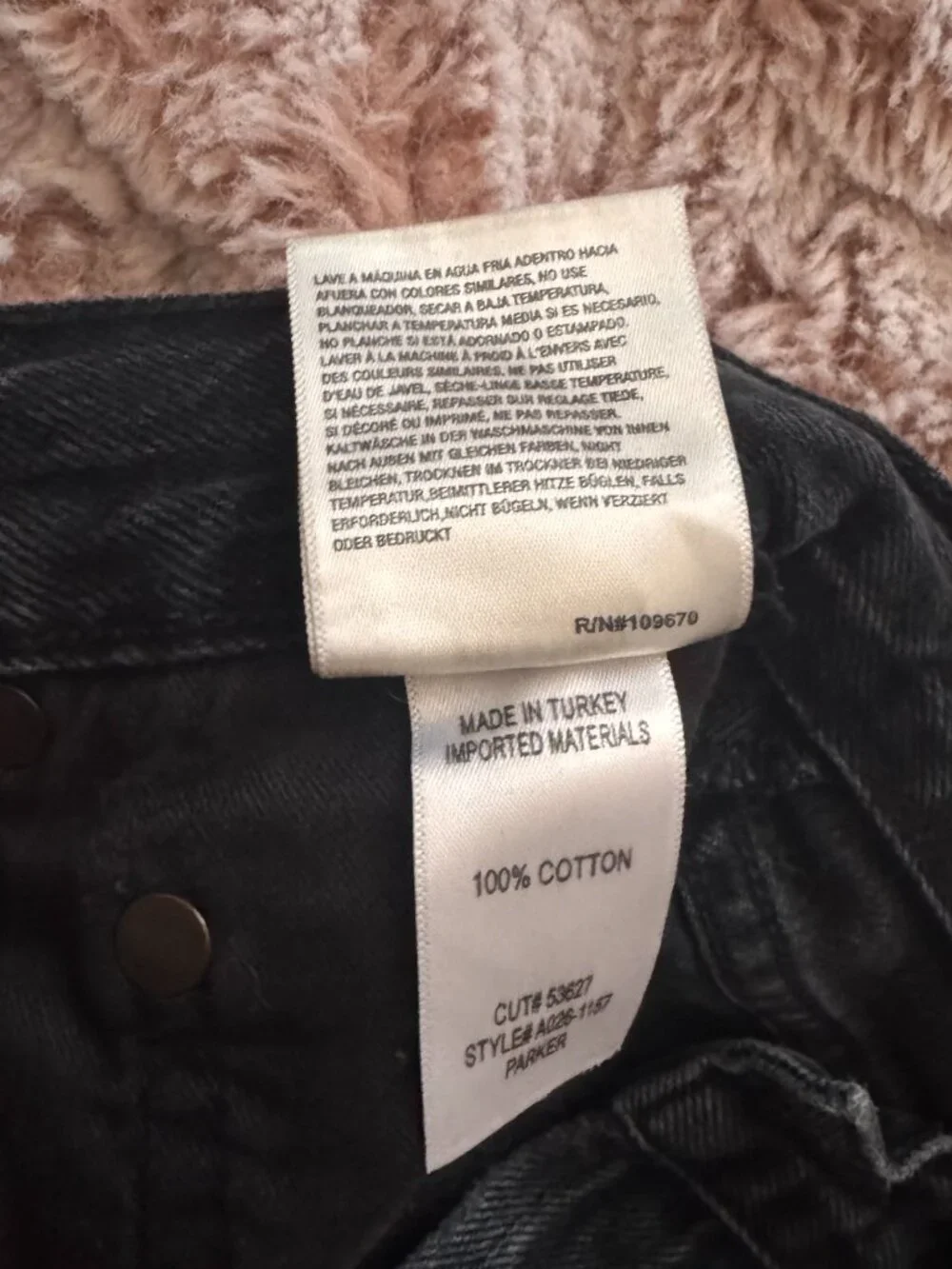 Black Agolde Denim Shorts